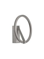 LED Wandlampe rund 22 cm breit in Nickel CCT 2700 bis 4000 K