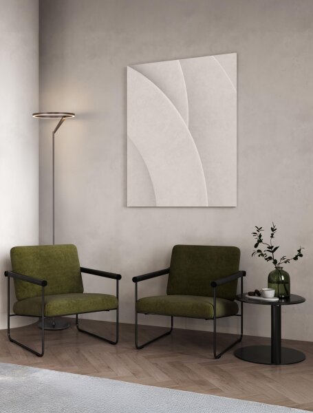 LED Stehleuchte in Nickel 168 cm Touch Dimmer Design AMITY
