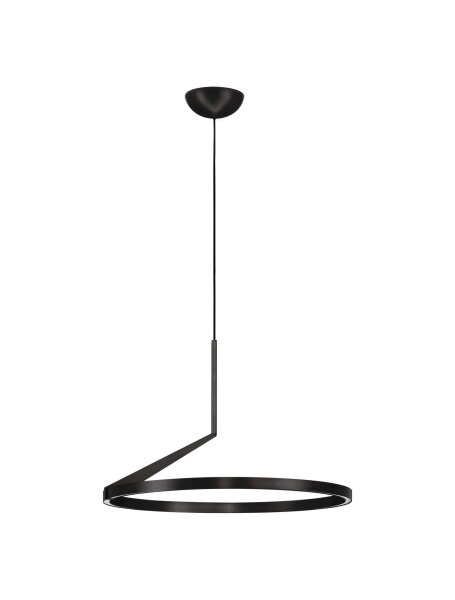 LED Kronleuchter Ring Ø 60 cm Schwarz dimmbar Up Down Design