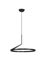 LED Kronleuchter Ring &Oslash; 60 cm Schwarz dimmbar Up...