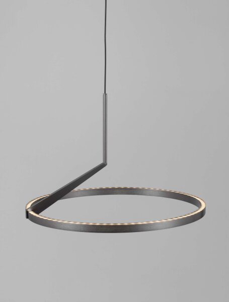 LED Pendelleuchte Ø 60 cm in Nickel dimmbar höhenverstellbar