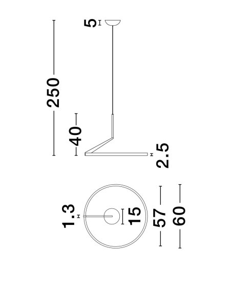 LED Pendelleuchte Ø 60 cm in Nickel dimmbar höhenverstellbar