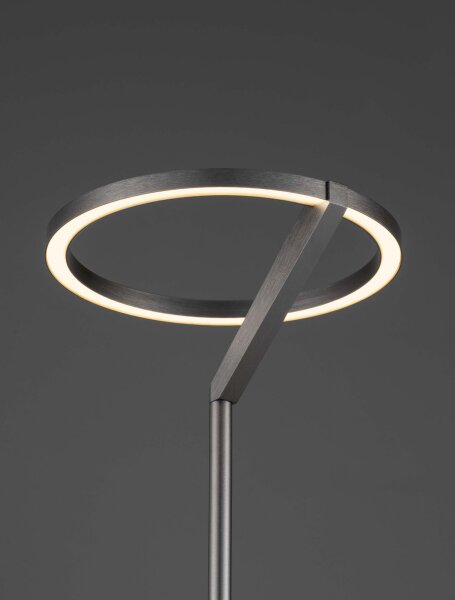LED Tischlampe in Nickel 38 cm Touch Dimmer Farbwechsel