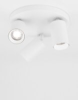 Deckenlampe Weiß Ø 22 cm GU10 schwenkbar 3...