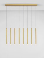 LED Pendelleuchte in Gold gebürstet 100 cm lang 8...