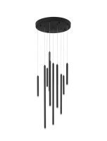 LED H&auml;ngelampe 50 cm breit Schwarz dimmbar h&ouml;henverstellbar