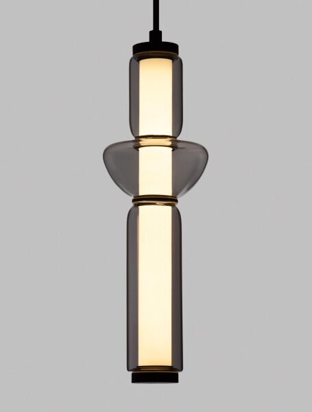 LED Hängeleuchte Schwarz Ø 12 cm dimmbar höhenverstellbar