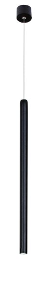 Schmale LED Pendelleuchte Ø 2,5 cm Schwarz höhenverstellbar