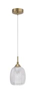Pendelleuchte schmal E27 &Oslash; 13,5 cm in Gold h&ouml;henverstellbar
