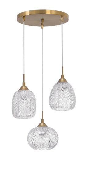 Hängeleuchte in Gold 39 cm breit E27 höhenverstellbar