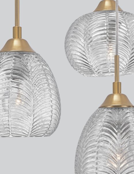 Hängeleuchte in Gold 39 cm breit E27 höhenverstellbar
