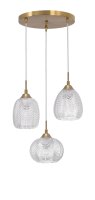 H&auml;ngeleuchte in Gold 39 cm breit E27 h&ouml;henverstellbar