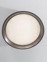 LED Deckenlampe rund Ø 45 cm Schwarz Braun dimmbar...