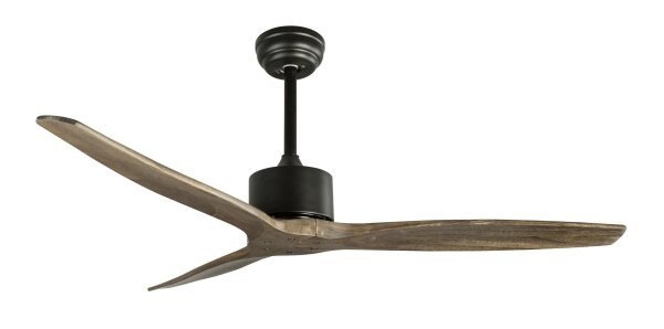 LED Deckenlampe mit Ventilator Schwarz Braun Ø 132 cm Modern