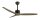 LED Deckenlampe mit Ventilator Schwarz Braun Ø 132 cm Modern