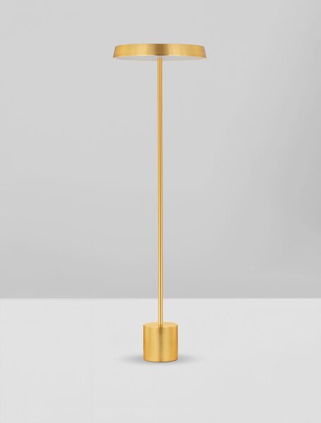 LED Stehlampe 136 cm in Gold warmweiß SHASTA Aluminium