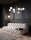 Hängeleuchte in Weiß Schwarz Gold 120 x 103 cm G9 Kugel