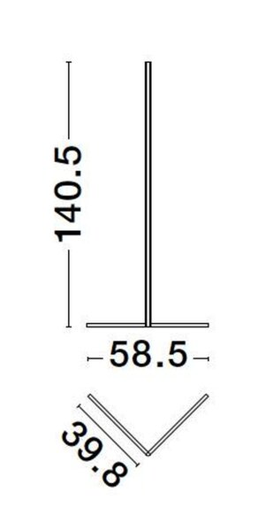 LED Stehleuchte Minimalistisch Schwarz 140 cm dimmbar