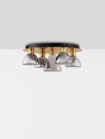 LED Deckenlampe rund Ø 57 cm in Gold Schwarz...