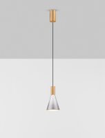 LED Hängelampe in Gold Schwarz Ø 16 cm...