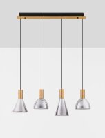LED Hängelampe 87 cm lang in Gold Schwarz dimmbar...