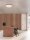 LED Deckenlampe rund Ø 60 cm Schwarz dimmbar Holz SIMONE