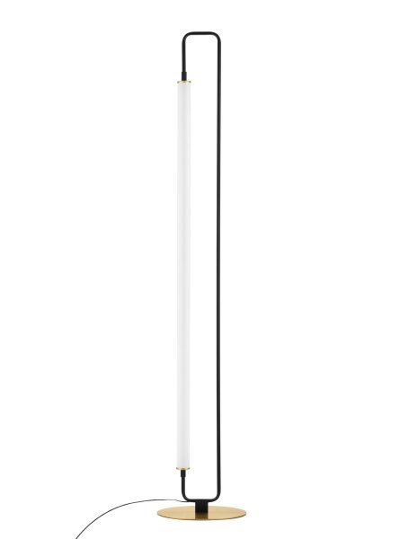 LED Stehlampe 150 cm in Weiß Schwarz Gold warmweiß SLOAN