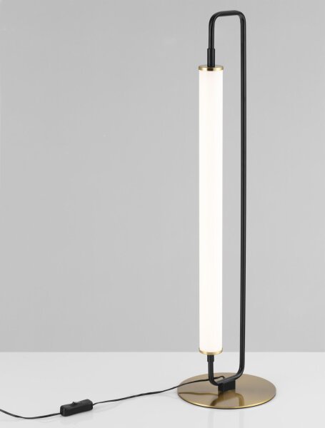 LED Tischleuchte in Gold Weiß Schwarz 68 cm warmweiß Modern