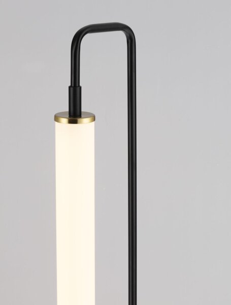 LED Tischleuchte in Gold Weiß Schwarz 68 cm warmweiß Modern