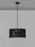 Hängelampe in Schwarz Gold Ø 40 cm E27 Metall...