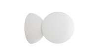 Wandlampe rund G9 10 cm breit Wei&szlig; Glas Gips...