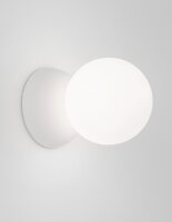 Wandlampe rund G9 10 cm breit Weiß Glas Gips...