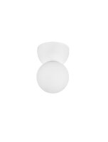Deckenlampe Wei&szlig; &Oslash; 8 cm G9 Glas Gips rund...