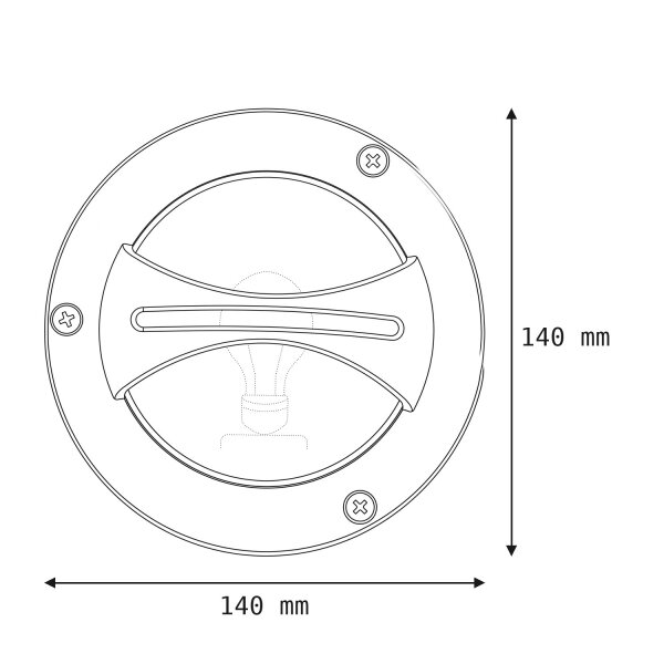 Kleine Wandlampe AGIA Messing Maritim rund IP64 Außen