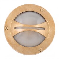 Kleine Wandlampe AGIA Messing Maritim rund IP64 Außen