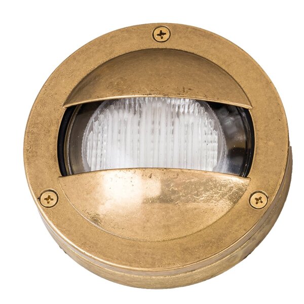 Wandleuchte AGIA Messing IP64 rund Maritim Ø14cm