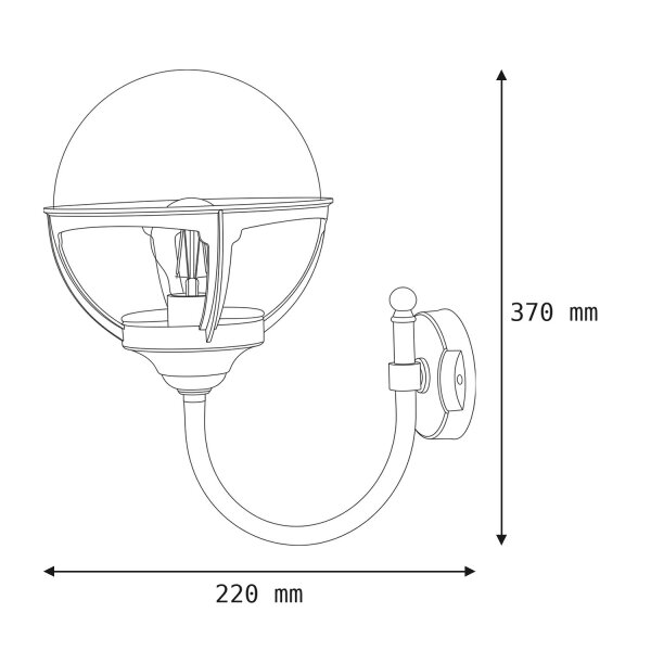 Wandleuchte Kupfer IP43 Echt-Messing außen elegant