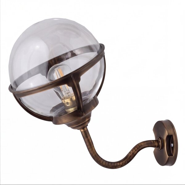 Elegante Wandleuchte Messing Vintage Hof ALONNISOS