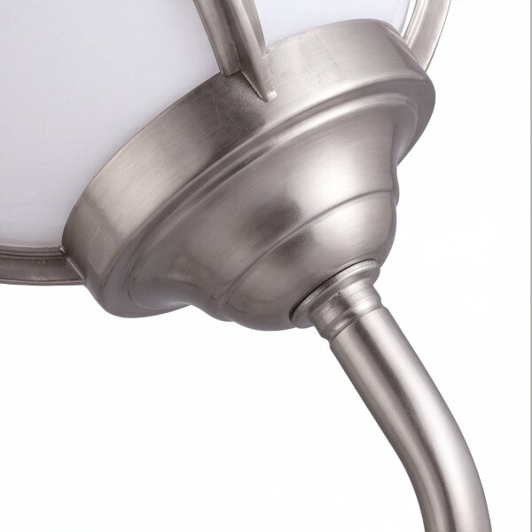 Wandlampe Außen in Nickel Weiß Echt-Messing Haus