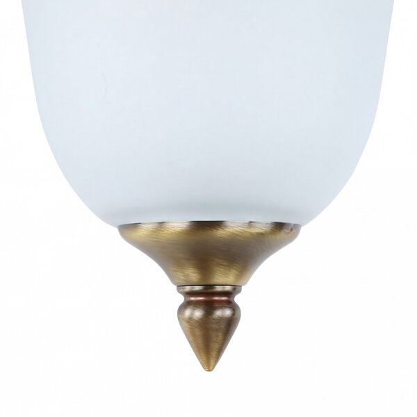 Außenwandlampe Messing Glas Haus Hof Rustikal