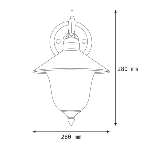 Außenwandlampe Messing Glas Haus Hof Rustikal