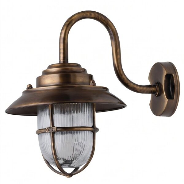 Messing Wandlampe IP64 Maritim außen wetterfest