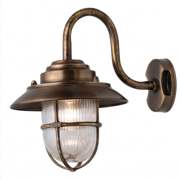 Messing Wandlampe IP64 Maritim außen wetterfest