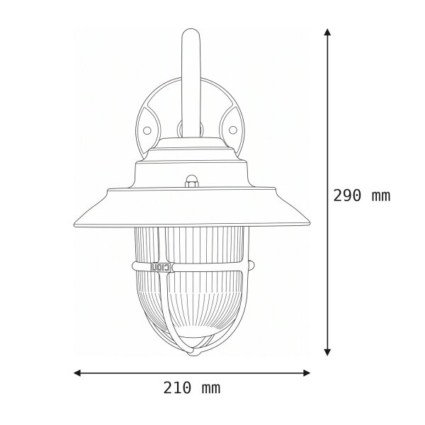 Messing Wandlampe IP64 Maritim außen wetterfest