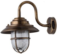 Messing Wandlampe IP64 Maritim au&szlig;en wetterfest