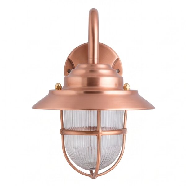 Wandlampe Echt-Messing IP64 Maritim in Kupfer