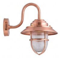 Wandlampe Echt-Messing IP64 Maritim in Kupfer