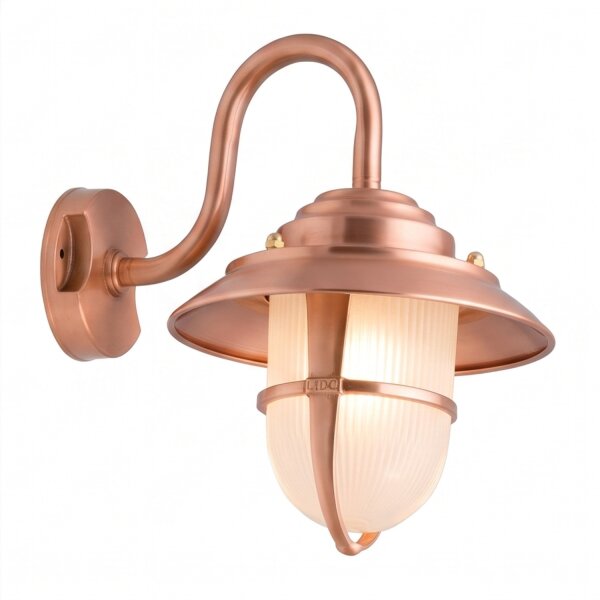 Wandlampe Kupfer IP64 Echt-Messing Terrasse Haus