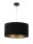 Pendelleuchte Schwarz Gold Stoff Retro Esstisch