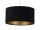Pendelleuchte Schwarz Gold Stoff Retro Esstisch